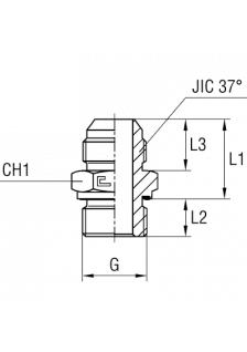 Штуцер FE JIC 1.7/8" BSP 1.1/2"